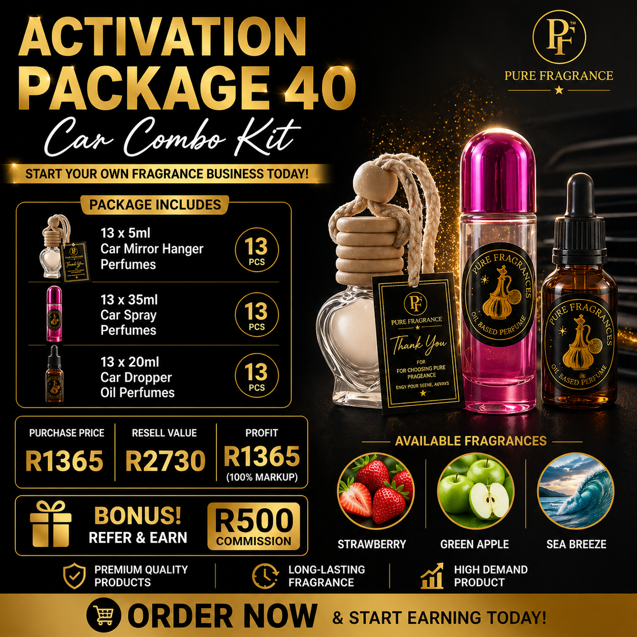 ACTIVATION KIT 40 CAR PERFUME KIT