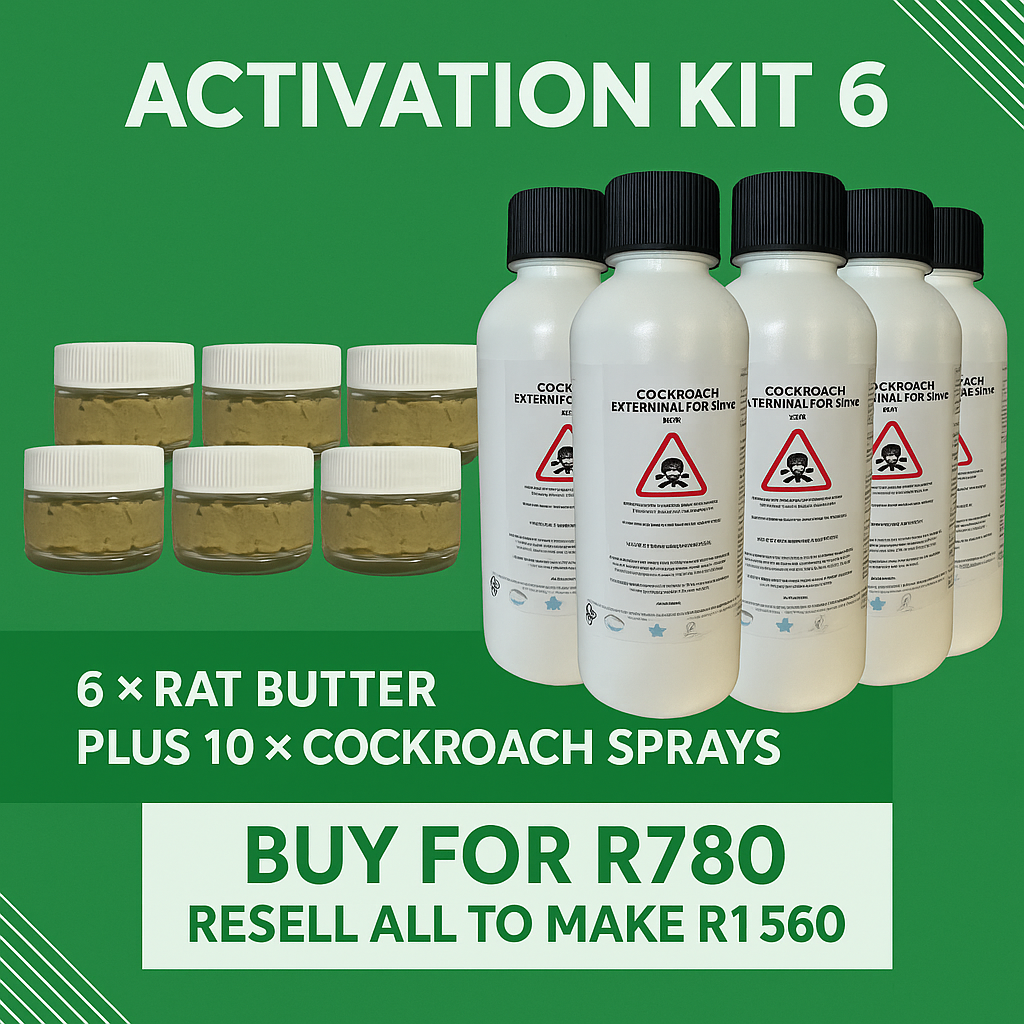1/2 Activation 10 cockroach sprays plus 6 x rat butter