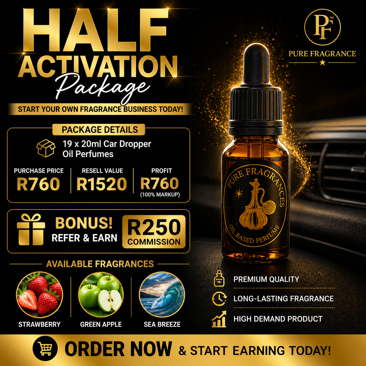 1/2 Activation car dropper oil perfumes