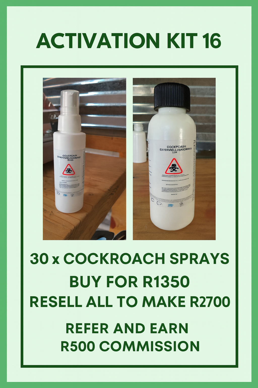 1/1 Activation 30 x cockroach sprays
