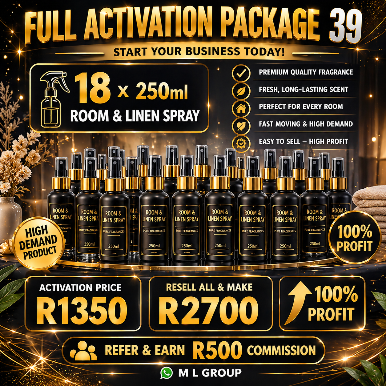 ACTIVATION KIT 39 ROOM&LINEN SPRAYS