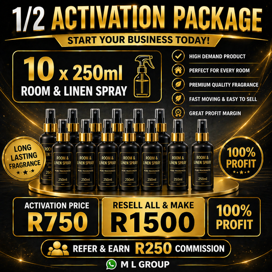 HALF ACTIVATION PACKAGE 10 X ROOM & LINEN SPRAY