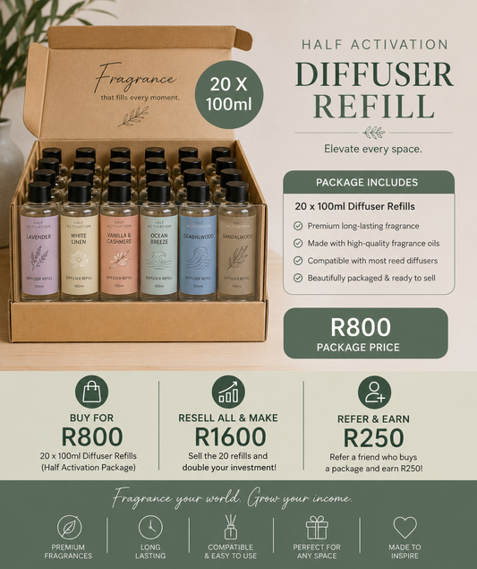 1/2 activation 20 x diffuser refills
